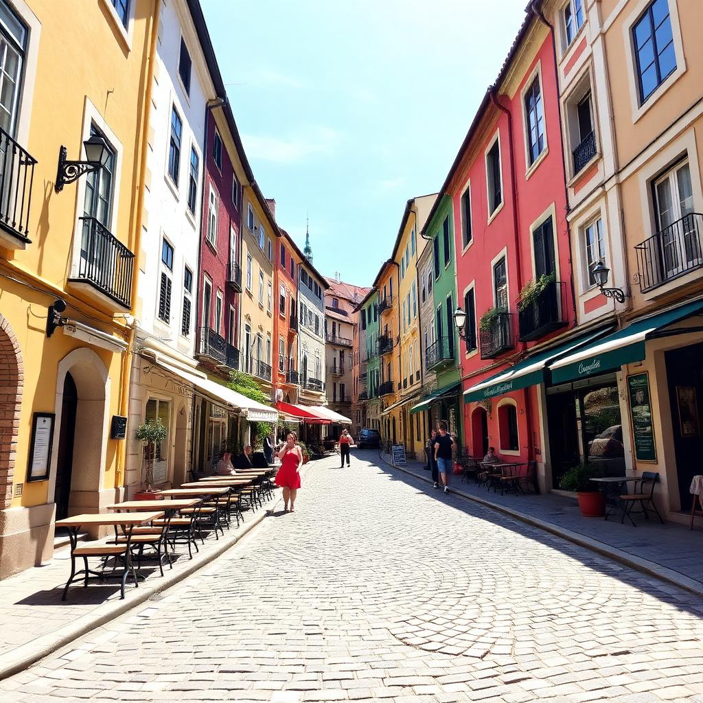 Colourful European street