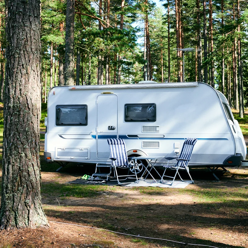 Caravan insurance protection illustration