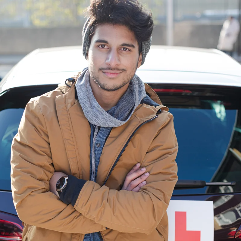 Young learner driver with L plates - Learner Driver Insurance